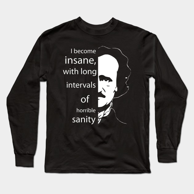 Edgar Allan Poe Long Sleeve T-Shirt by valentinahramov